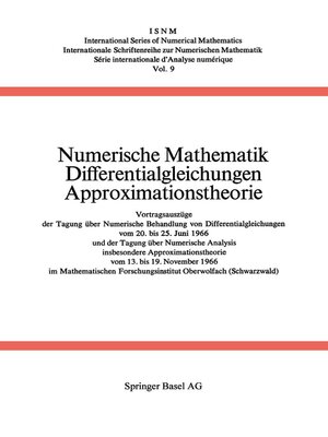 cover image of Numerische Mathematik Differentialgleichungen Approximationstheorie